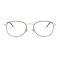 Rectangle Black/Gold Eyeglasses
