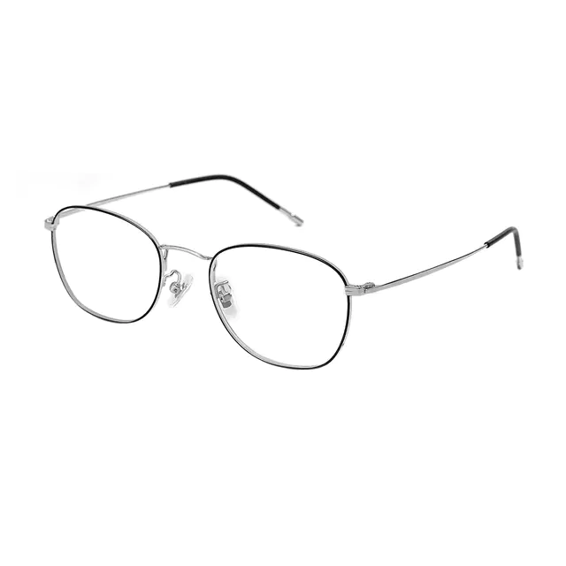 Rectangle Black/Silver Eyeglasses