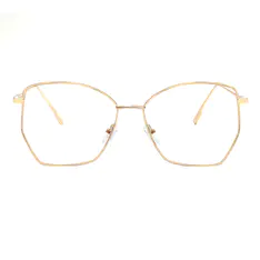 Geometric Gold Eyeglasses