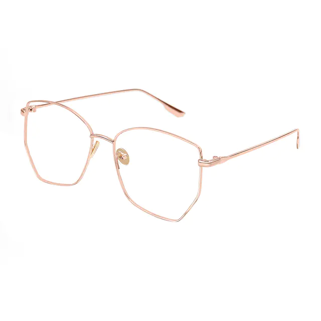 Geometric Rose Gold Eyeglasses