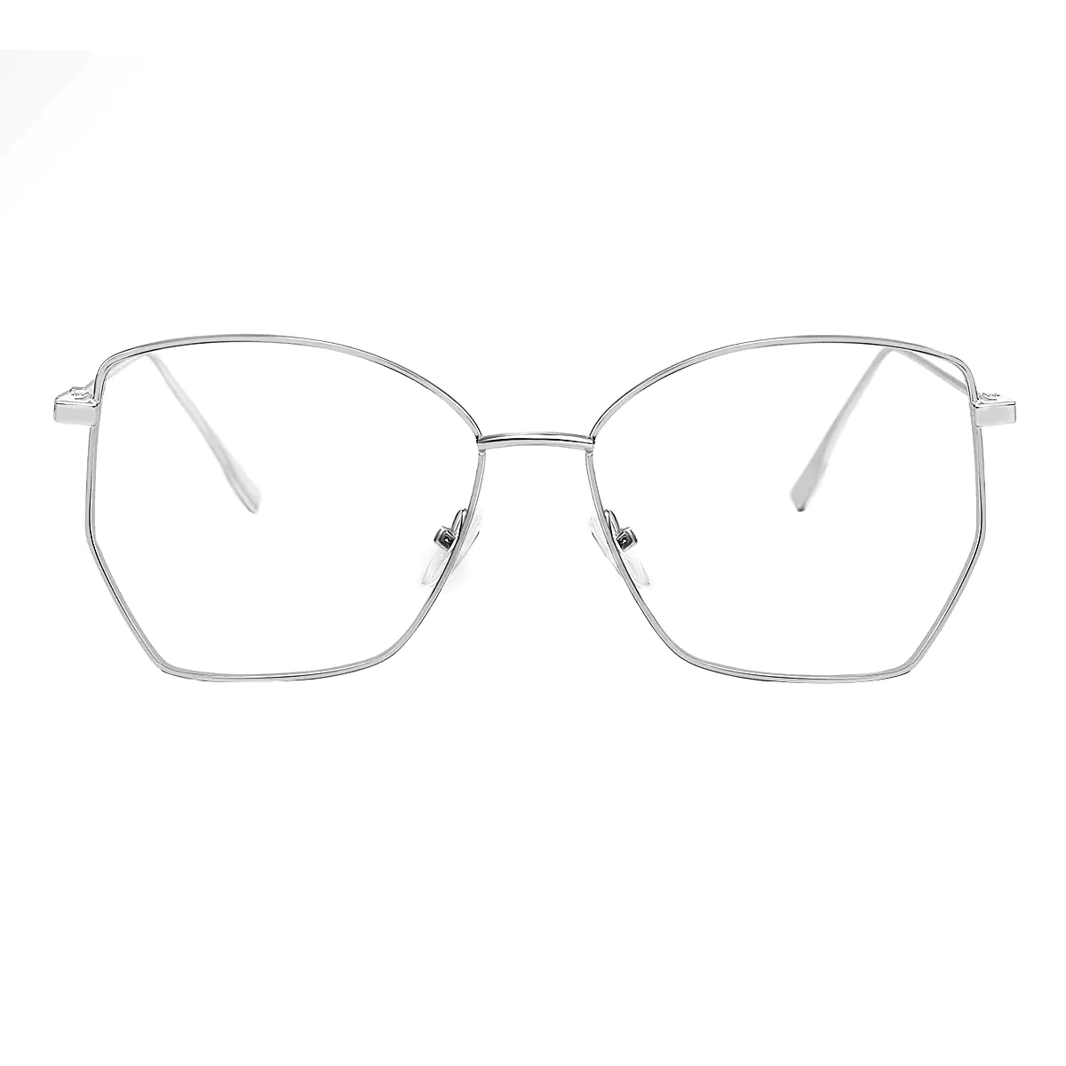Geometric Silver Eyeglasses
