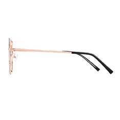Oval Black/Gold Eyeglasses