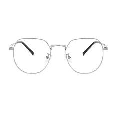 Oval Silver Eyeglasses