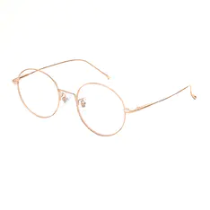 Round Rose Gold Eyeglasses