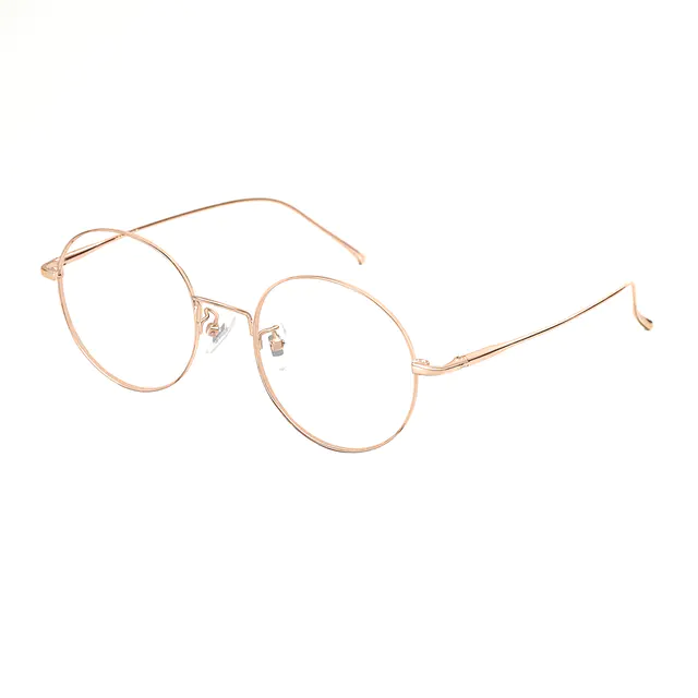 Round Rose Gold Eyeglasses