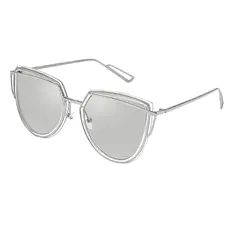Cat-eye Silver Sunglasses