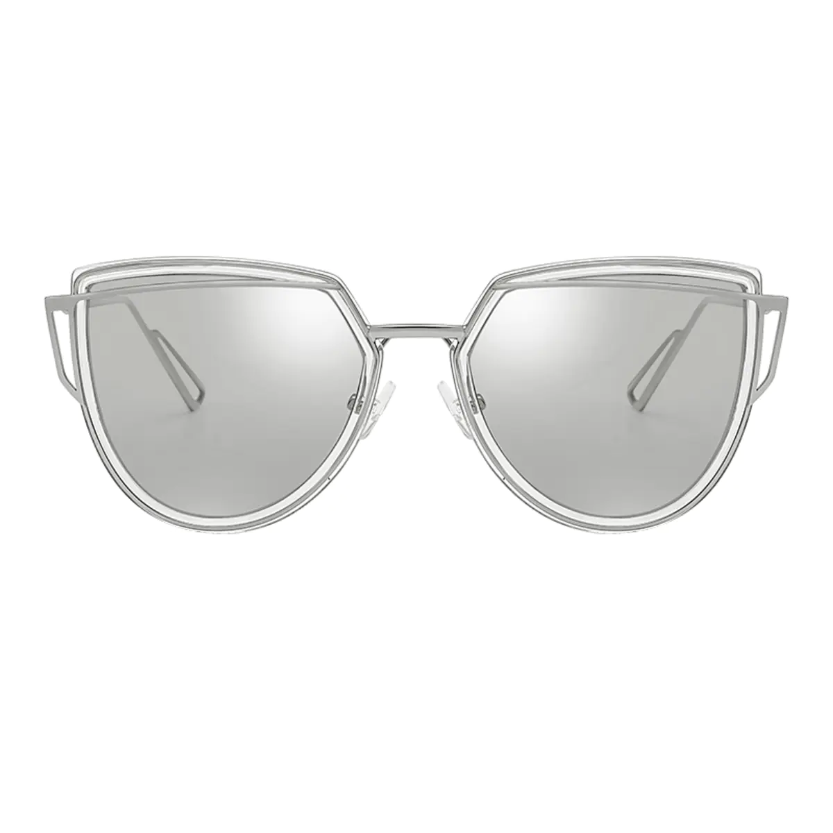 Cat-eye Silver Sunglasses