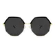 Geometric Black/Gold Sunglasses