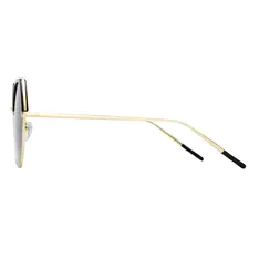 Geometric Black/Gold Sunglasses