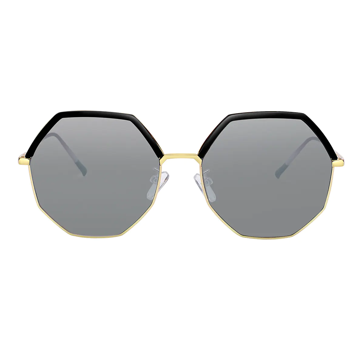 Geometric Black/Gold Sunglasses