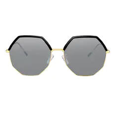 Geometric Black/Gold Sunglasses