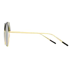 Geometric Black/Gold Sunglasses