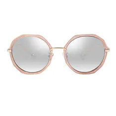 Geometric Transparent Pink Sunglasses
