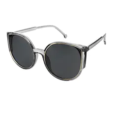 Cat-eye Transparent Gray Sunglasses
