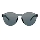 Round Transparent Gray Sunglasses