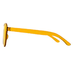 Round Transparent Orange Sunglasses
