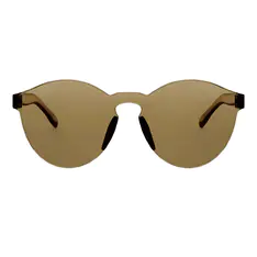 Round Transparent Brown Sunglasses