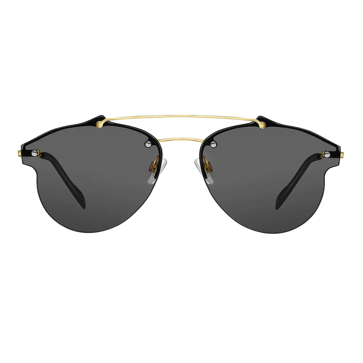 Aviator Black/Gold Sunglasses