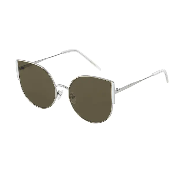 Cat-eye Silver Sunglasses