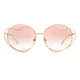 Round Dark Gold Sunglasses