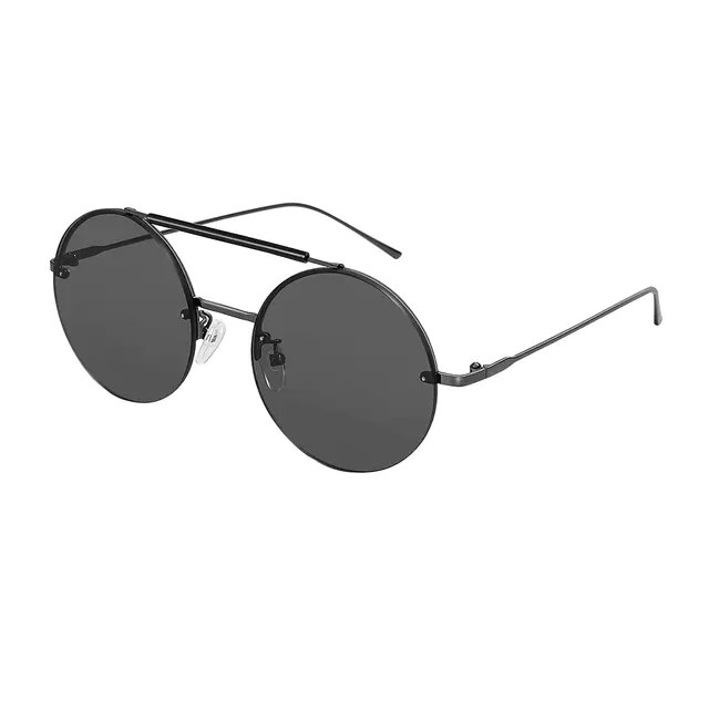 Round Gray Sunglasses