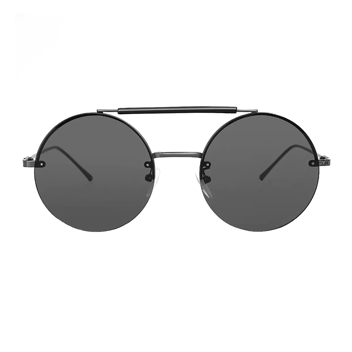 Round Gray Sunglasses