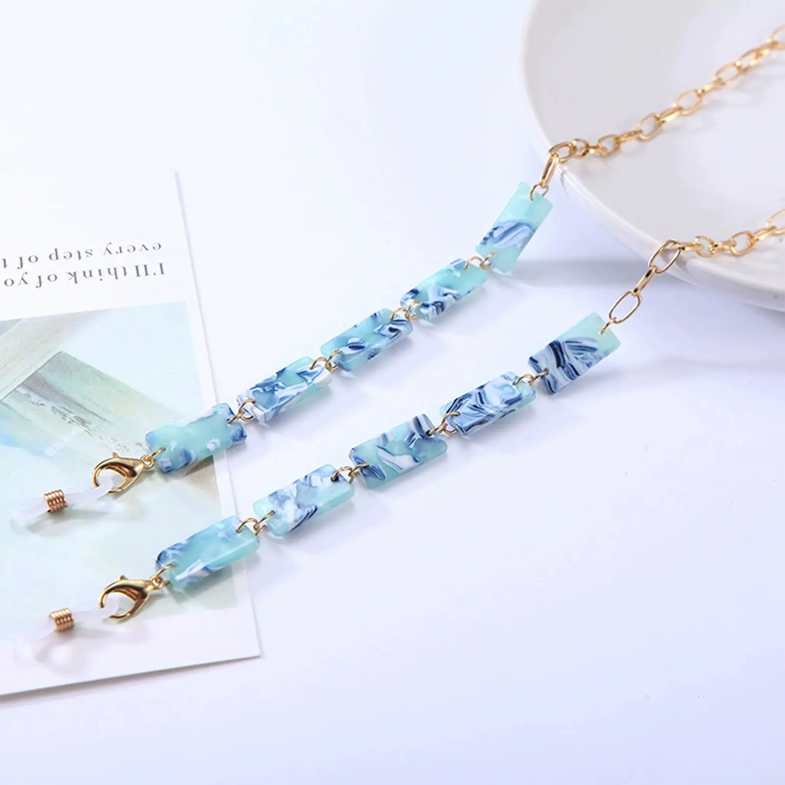 Light Blue Eyeglass Chain