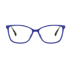 Rectangle Blue Eyeglasses