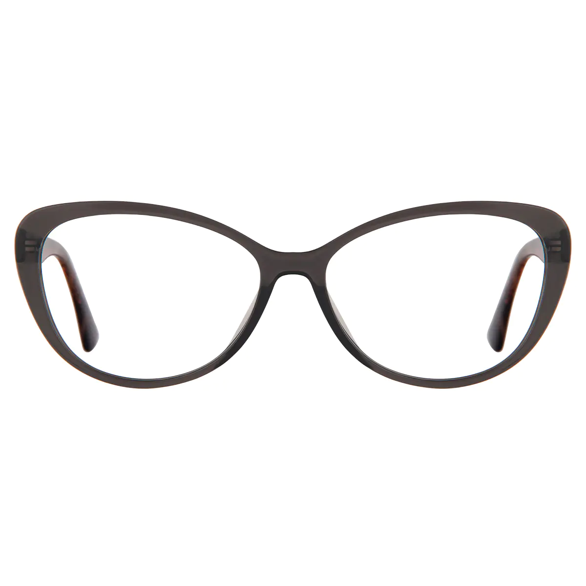 Cat-eye Transparent Gray Eyeglasses