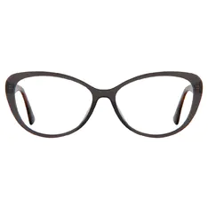 Cat-eye Transparent Gray Eyeglasses