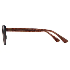 Cat-eye Transparent Gray Eyeglasses