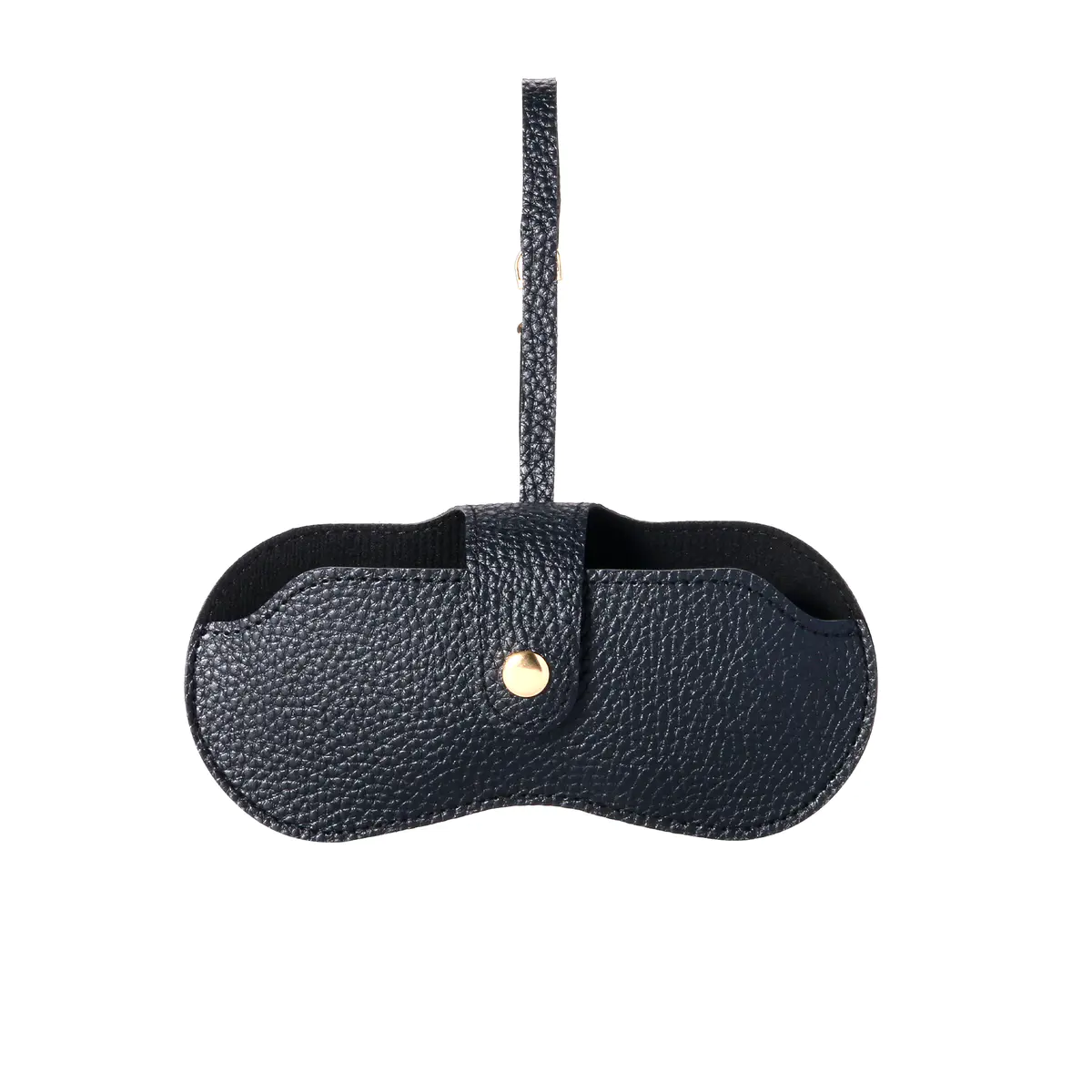Black Hanging Leather Eyeglass Pouch