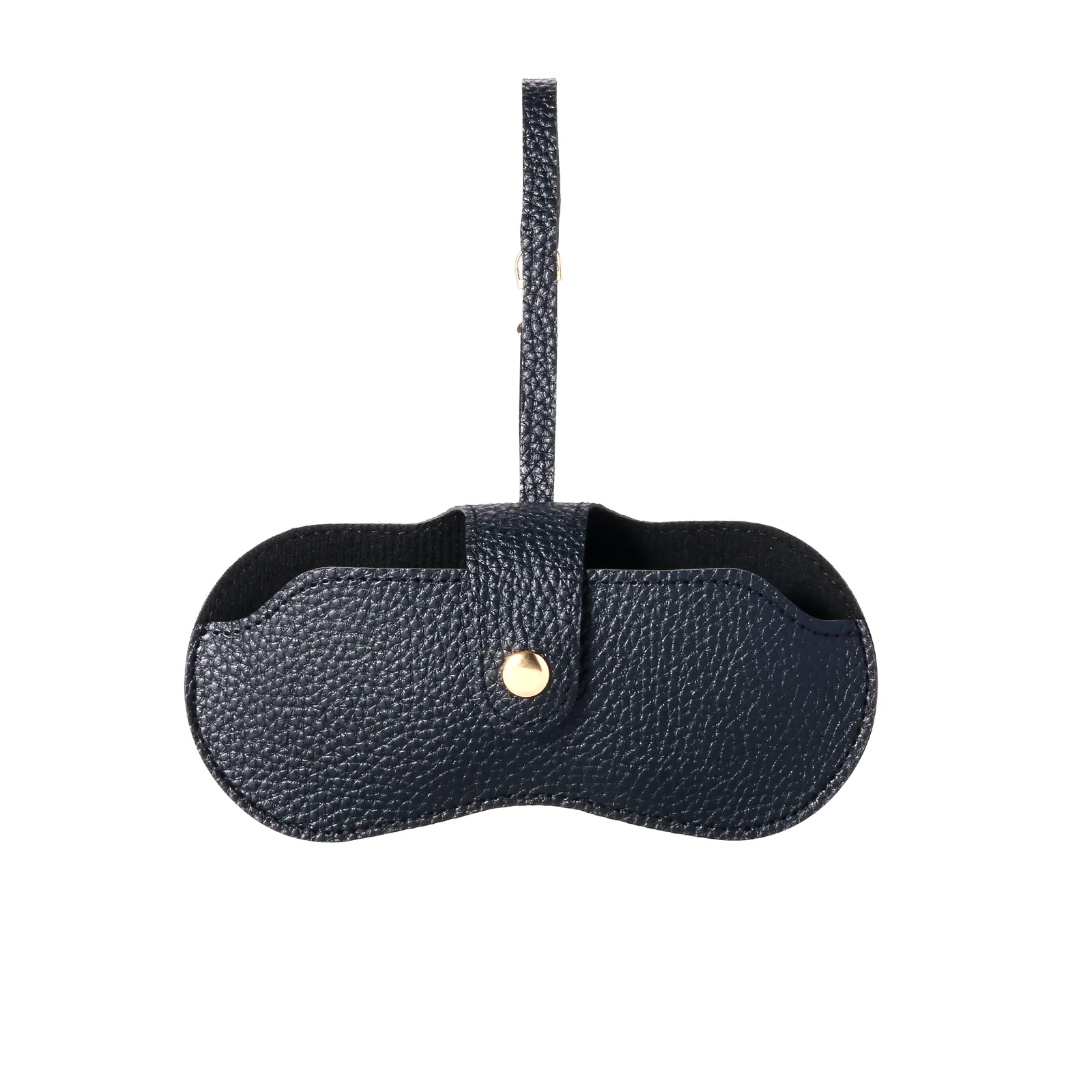 Black Hanging Leather Eyeglass Pouch