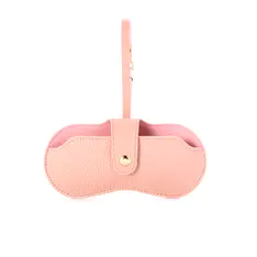 Pink Hanging Leather Eyeglass Pouch