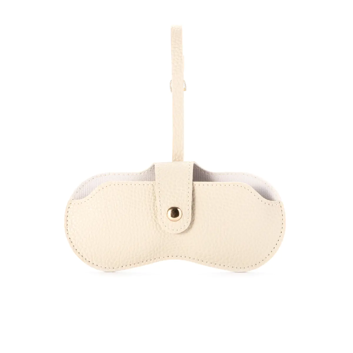 White Hanging Leather Eyeglass Pouch