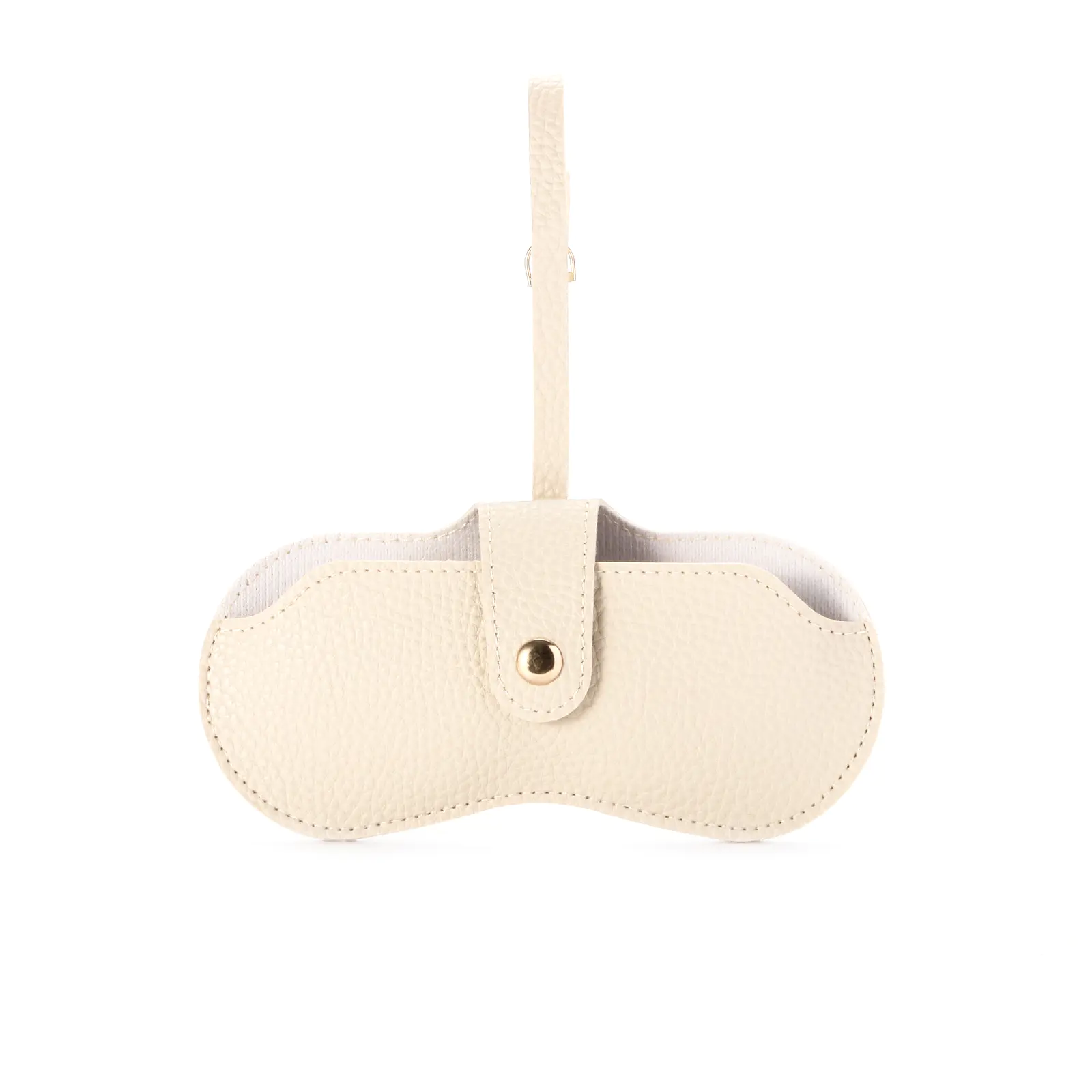 White Hanging Leather Eyeglass Pouch