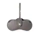 Gray Hanging Leather Eyeglass Pouch