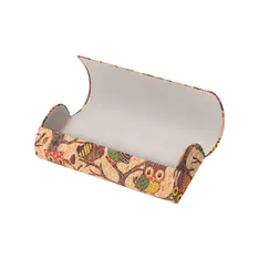 Playful Owl-Print Glasses Case