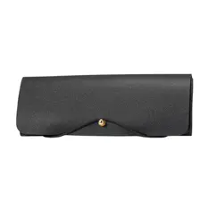 Gray Leather Glasses Case
