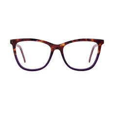 Cat-eye Dark Purple/Tortoiseshell Eyeglasses