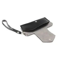 Classic Black Minimalist Leather Glasses Pouch