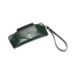 Dark Green Refined Leather Glasses Pouch