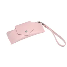 Soft Nude Pink Elegant Leather Glasses Pouch