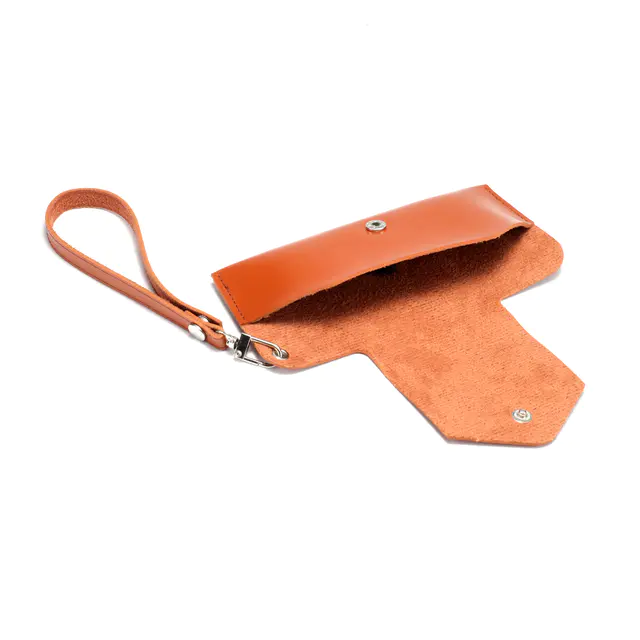 Vintage Brown Classic Leather Glasses Pouch