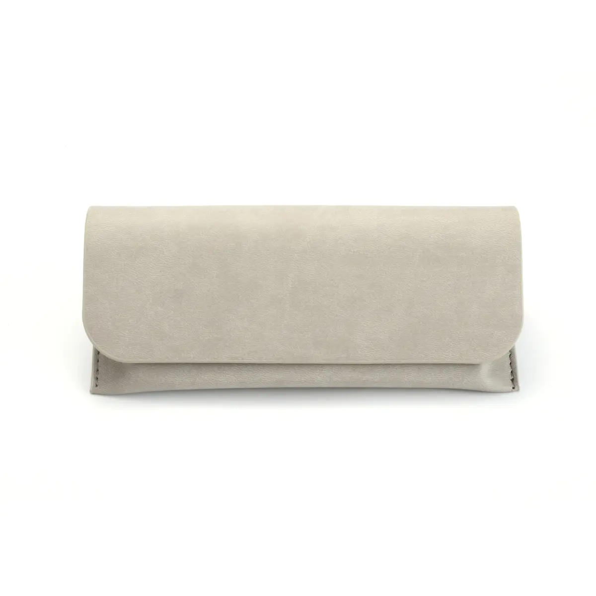 Light Gray Minimal Magnetic Leather Glasses Case
