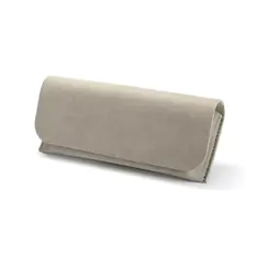 Light Gray Minimal Magnetic Leather Glasses Case