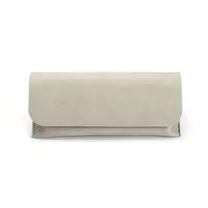 Light Gray Minimal Magnetic Leather Glasses Case