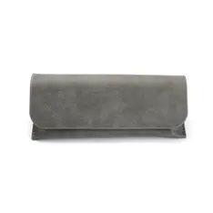 Dark Gray Matte Magnetic Leather Glasses Case