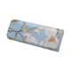 Blue Embroidered Floral Magnetic Eyeglass Case