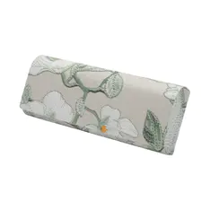 Green Embroidered Floral Magnetic Eyeglass Case